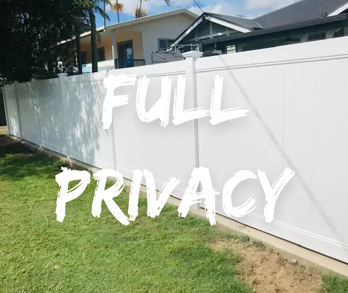 Full privacy PVC fencing