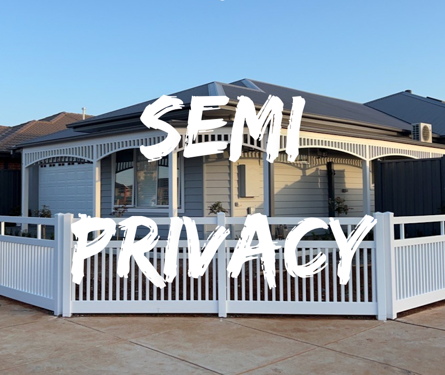 Semi privacy PVC fencing