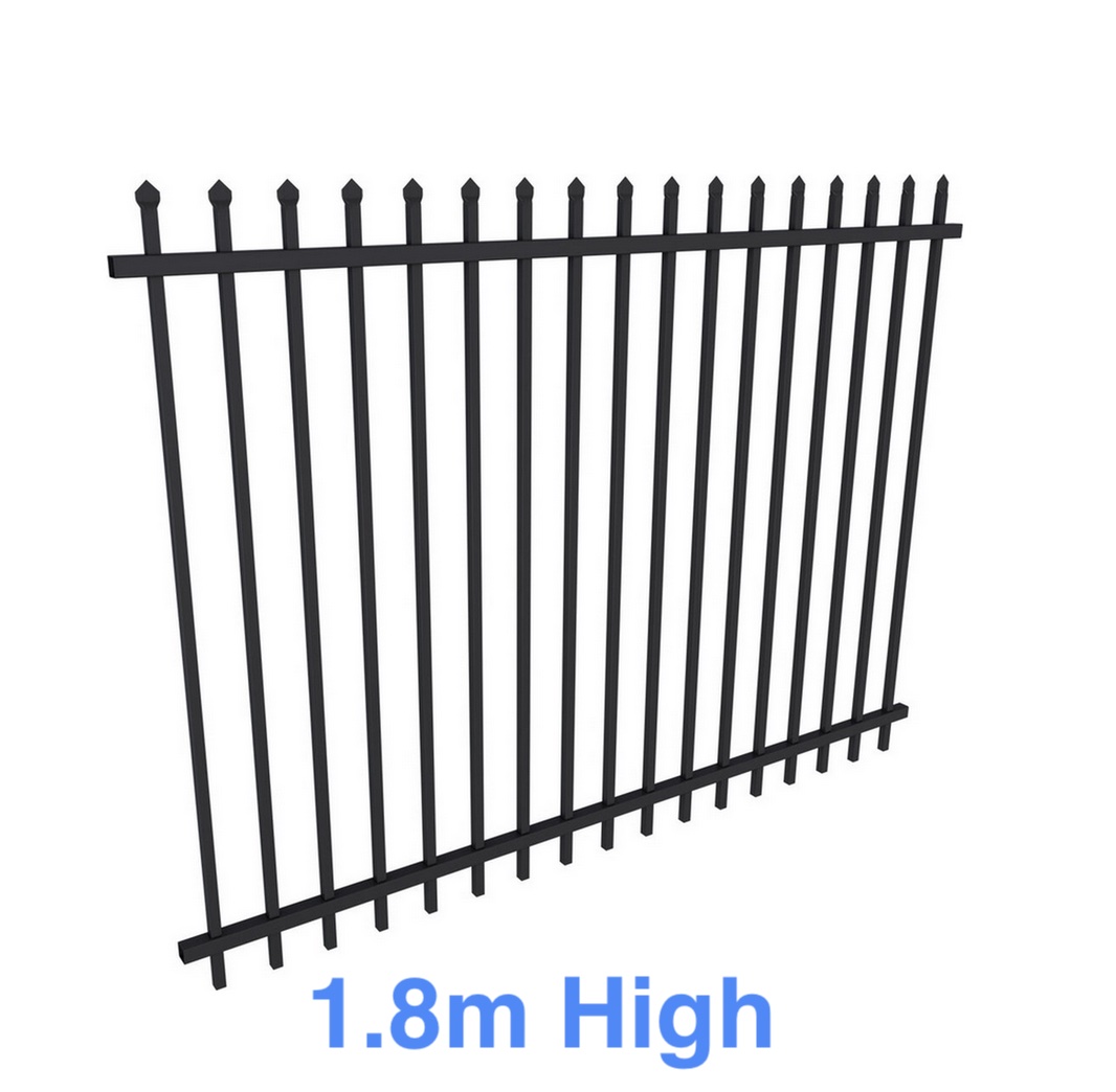 1.8m high Black Security fencing