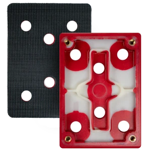 3" X 4" Backup Pads- Vacuum Hole Hook & Loop