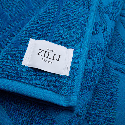 Peacock beach towel, design "Maison ZILLI EST 1965"