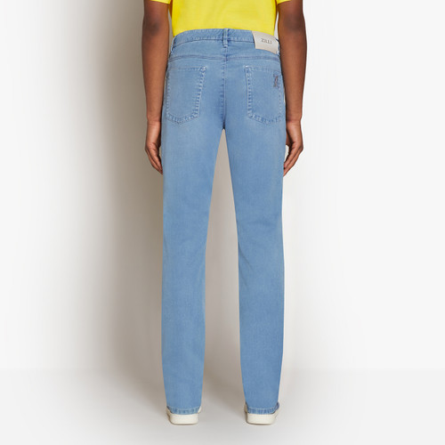 Light blue jeans, slim fit, "Italian Denim"