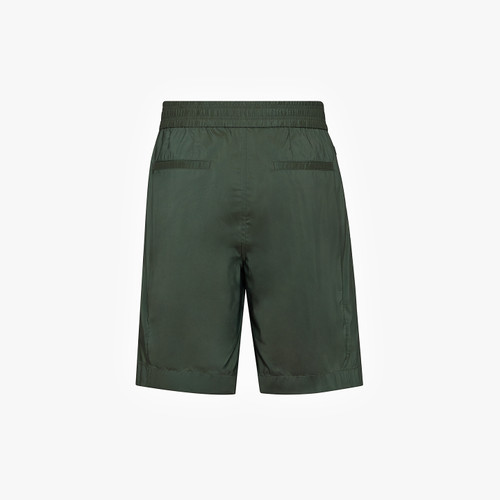  Khaki Bermuda shorts, elasticated waistband