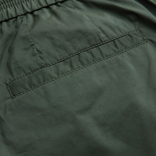  Khaki Bermuda shorts, elasticated waistband