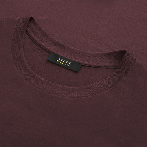 Deep cherry T-shirt, "Flower" embroidery Deep cherry T-shirt, "Flower" embroidery