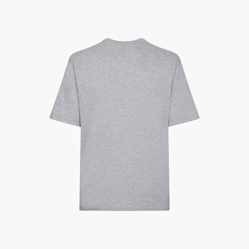 Soft grey T-shirt, "Flower" embroidery