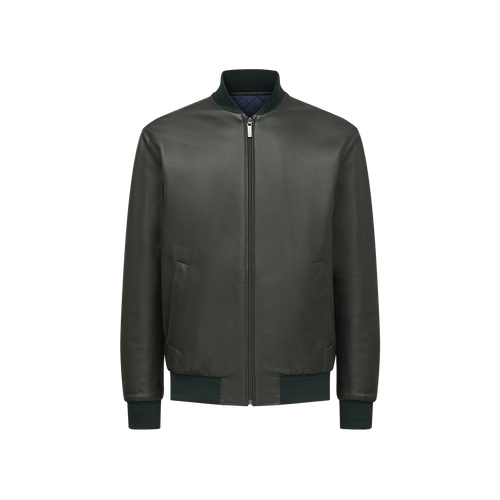 Deep military and blue reversible ROBS bomber jacket