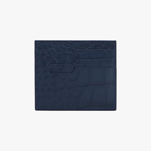 Blue Jeans crocodile leather CC7 credit card holder