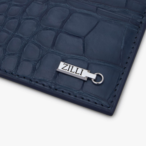 Blue Jeans crocodile leather CC7 credit card holder