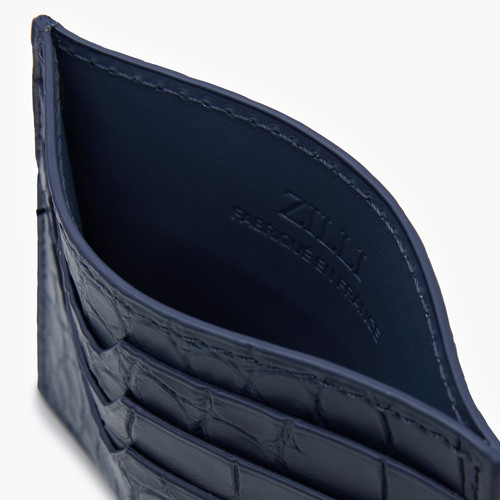 Blue Jeans crocodile leather CC7 credit card holder