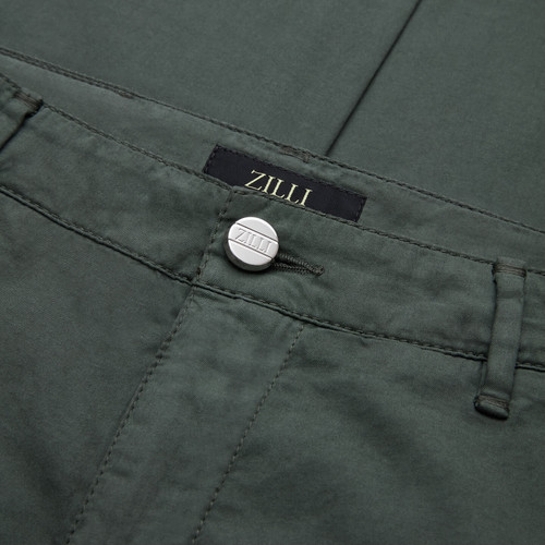 Khaki “Deep military” pants with semi-elasticated waistband