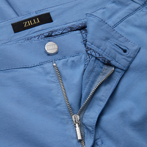 Pantalon bleu ciel avec ceinture semi-élastique