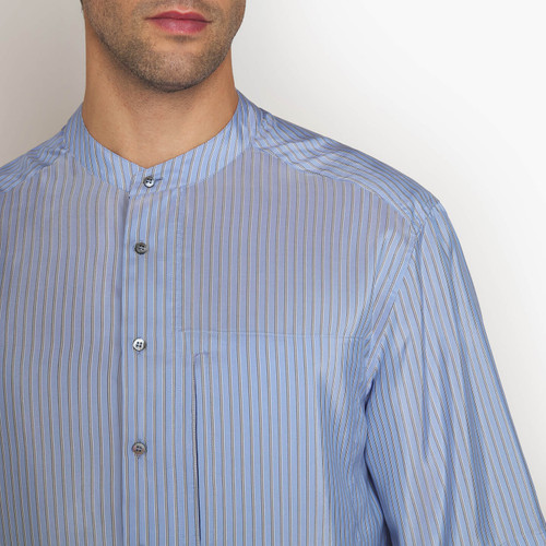 "Bali” pale blue onyx casual shirt