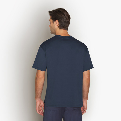 Navy blue T-Shirt, round neck, “ZILLI Letters” design Navy blue T-Shirt, round neck, “ZILLI Letters” design
