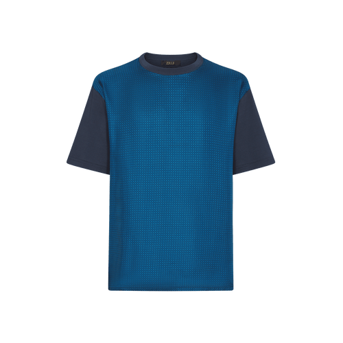 Navy blue T-Shirt, round neck, “ZILLI Letters” design