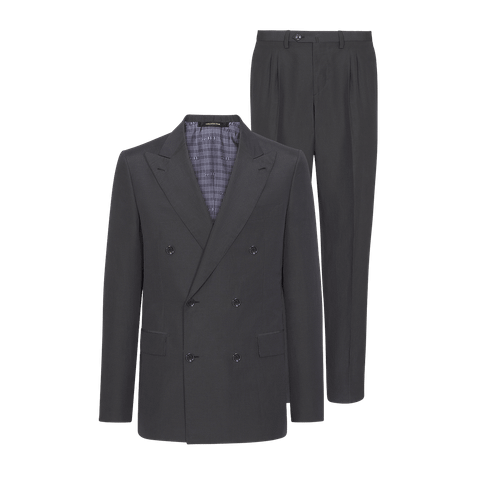 ZILLI COUTURE London military green double-breasted suit, two buttons