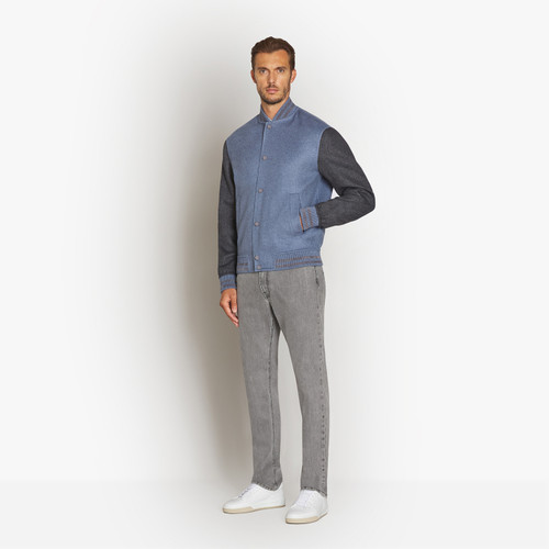 Pale blue onyx bicolor bomber