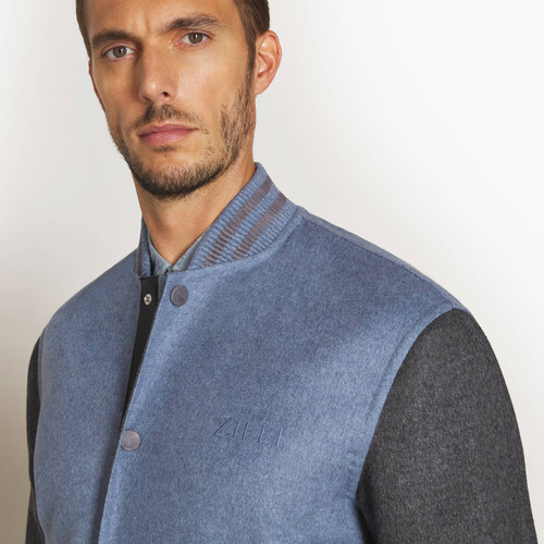 Pale blue onyx bicolor bomber