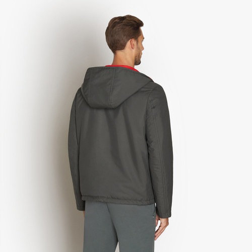 Reversible military green and orange “Fantasy” hooded jacket Reversible military green and orange “Fantasy” hooded jacket