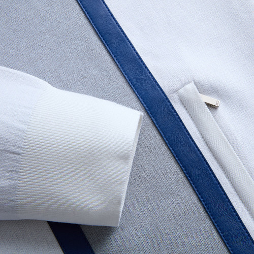 White, grey and blue “MAISON ZILLI EST 1965” jogging suit