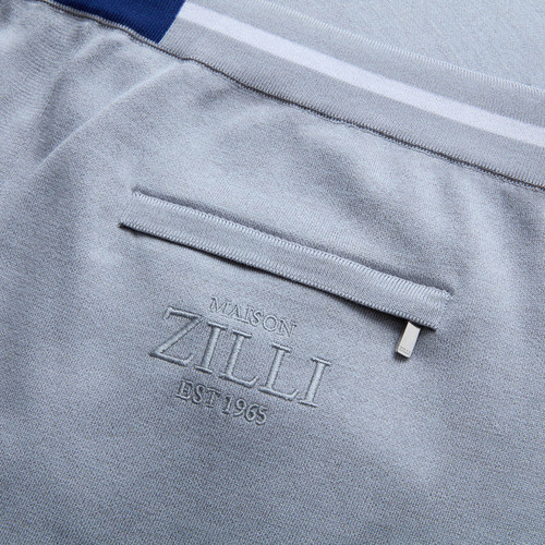 White, grey and blue “MAISON ZILLI EST 1965” jogging suit