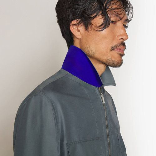 "Aruba" pale khaki zipped shirt 