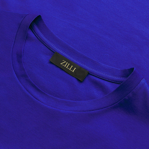 Electric blue round-neck T-shirt