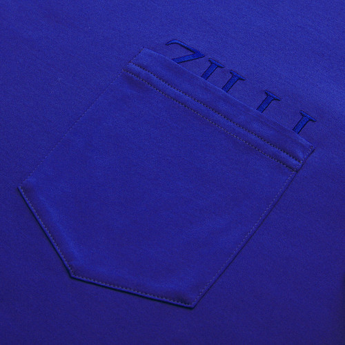 Electric blue round-neck T-shirt