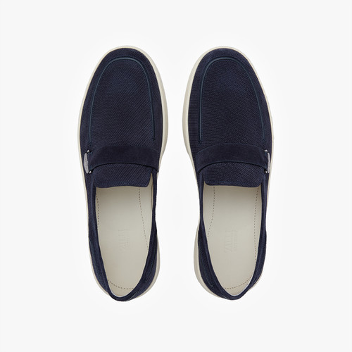 Dark navy Slip-On, honeycomb print