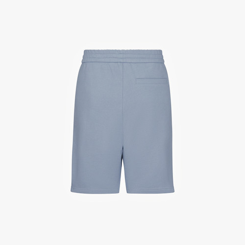 Pale blue onyx jogging shorts, "ZILLI Crest" embroidery