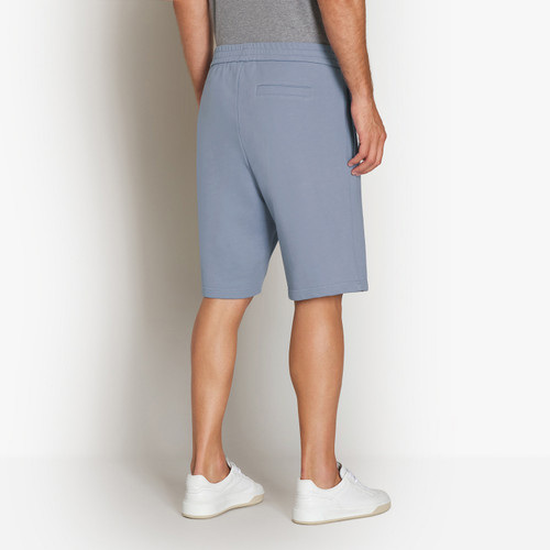 Pale blue onyx jogging shorts, "ZILLI Crest" embroidery