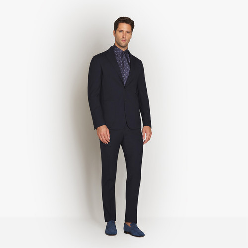 Costume "London" marine, simple boutonnage, deux boutons