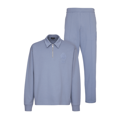Pale blue onyx jogging set, "ZILLI Crest"