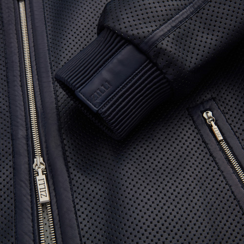  Navy blue and light grey "Rycar" blouson