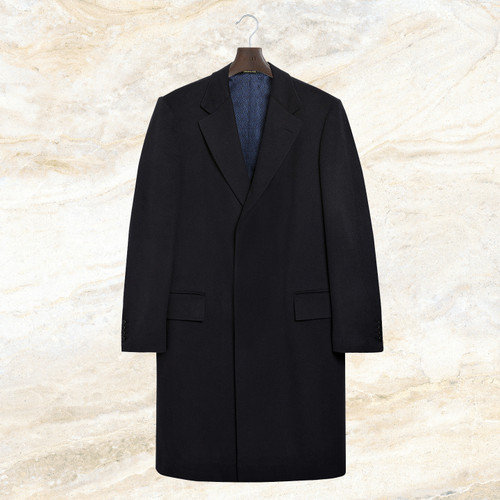 “Lyon” single-breasted coat in dark navy blue “Lyon” single-breasted coat in dark navy blue