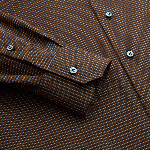 Whiskey small checkered casual shirt