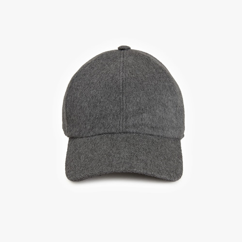 Casquette de baseball "Leather Patch" gris anthracite