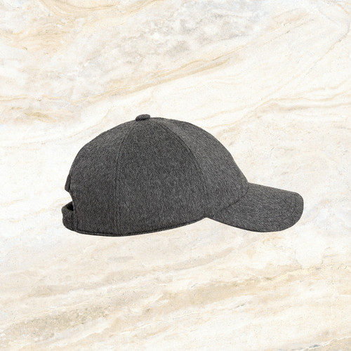 Charcoal gray "Leather Patch" baseball cap