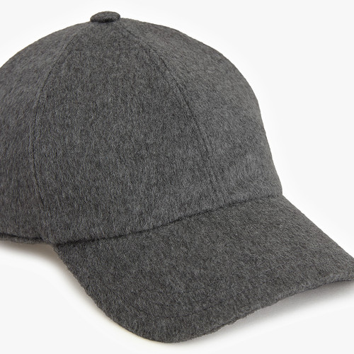 Charcoal gray "Leather Patch" baseball cap