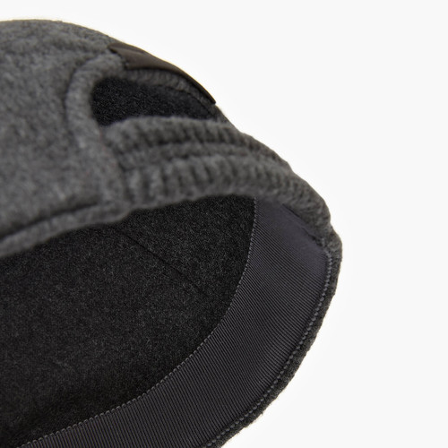 Casquette baseball "Leather Patch" gris charbon