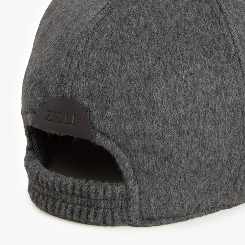 Charcoal gray "Leather Patch" baseball cap