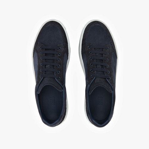 Dark navy “Roll Bagged Seam” sneakers