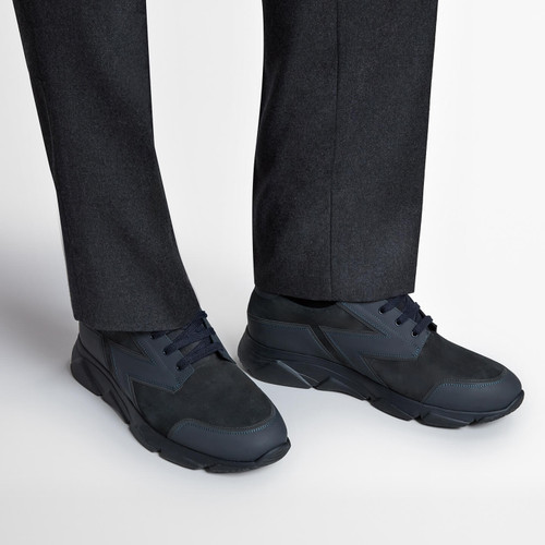 Dark navy “Geometric Runner” sneakers