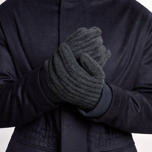 Charcoal solid color gloves