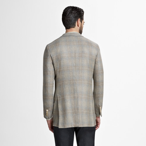 Blond fawn single-breasted “Avignon” jacket