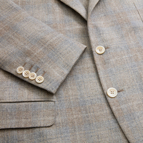 Blond fawn single-breasted “Avignon” jacket
