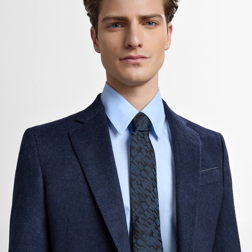 Charcoal tie, "Fantasy" pattern, 7 cm