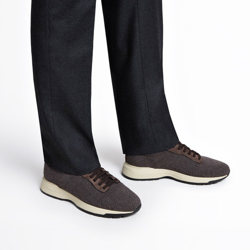 Coffee “Knitwear Running” sneakers