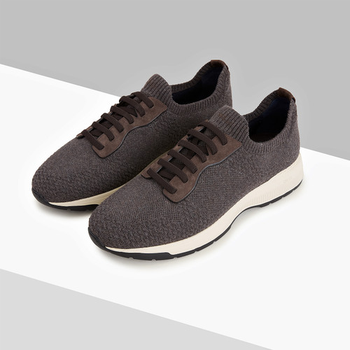 Coffee “Knitwear Running” sneakers