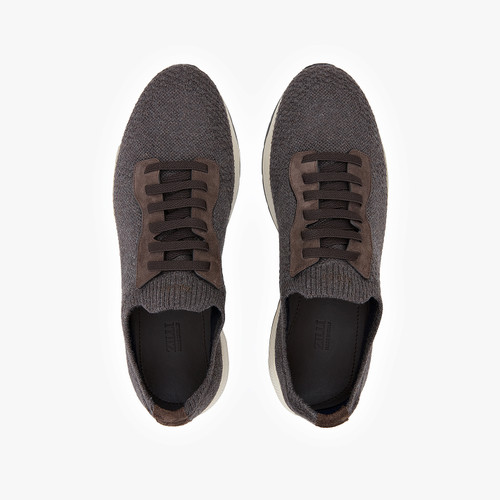 Coffee “Knitwear Running” sneakers